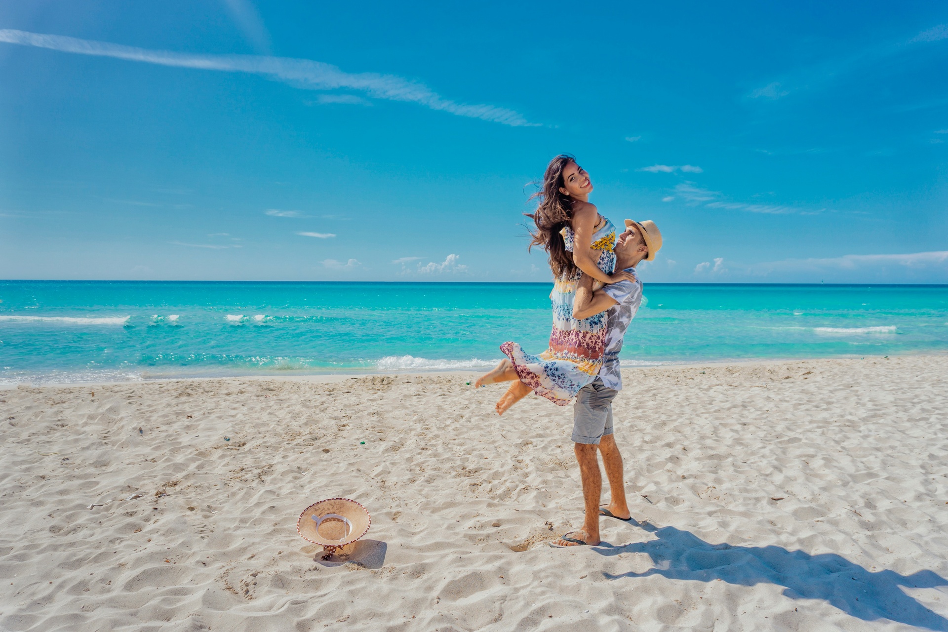 Playa de arena blanca en Varadero, Cuba