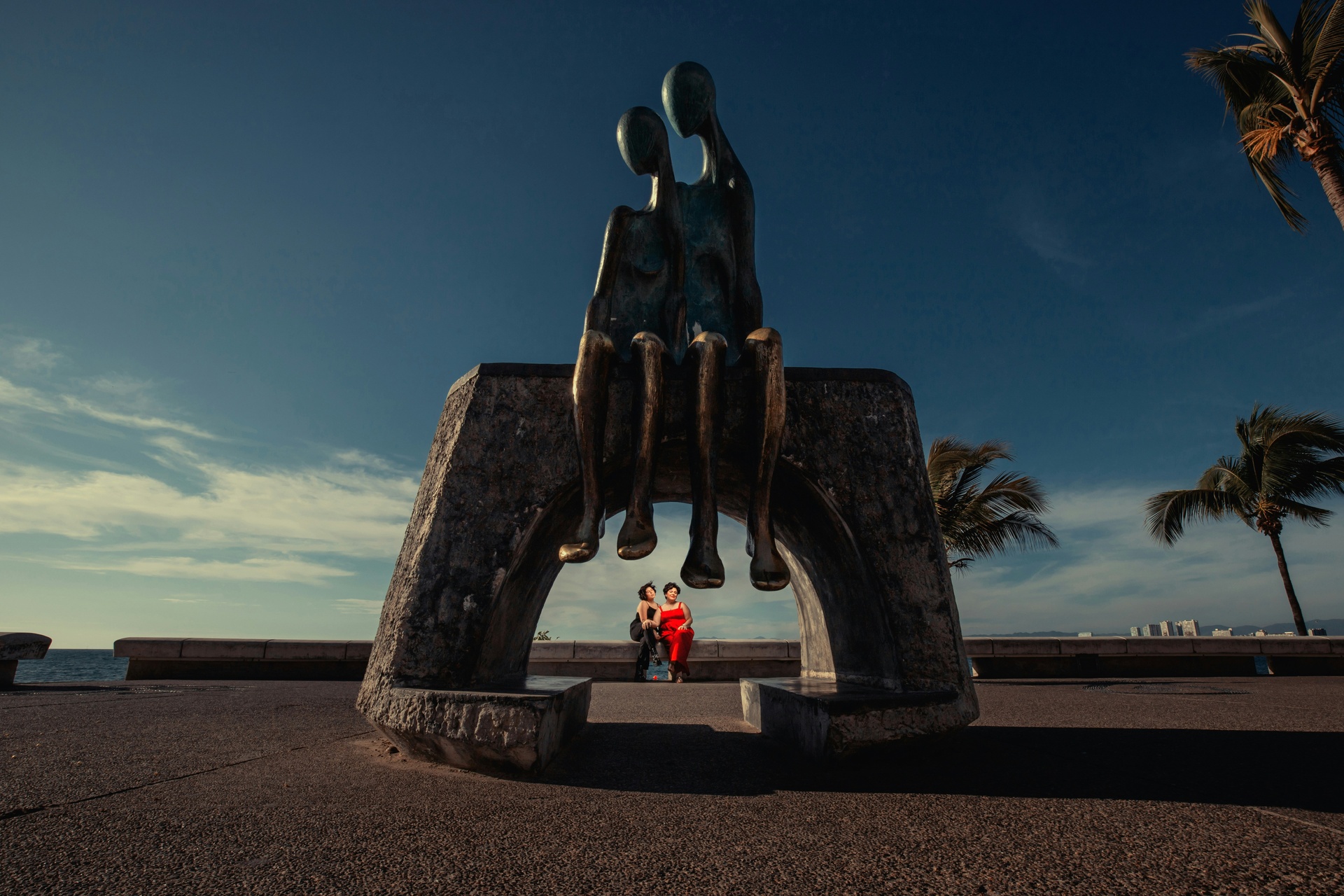Malecón de Puerto Vallarta al atardecer