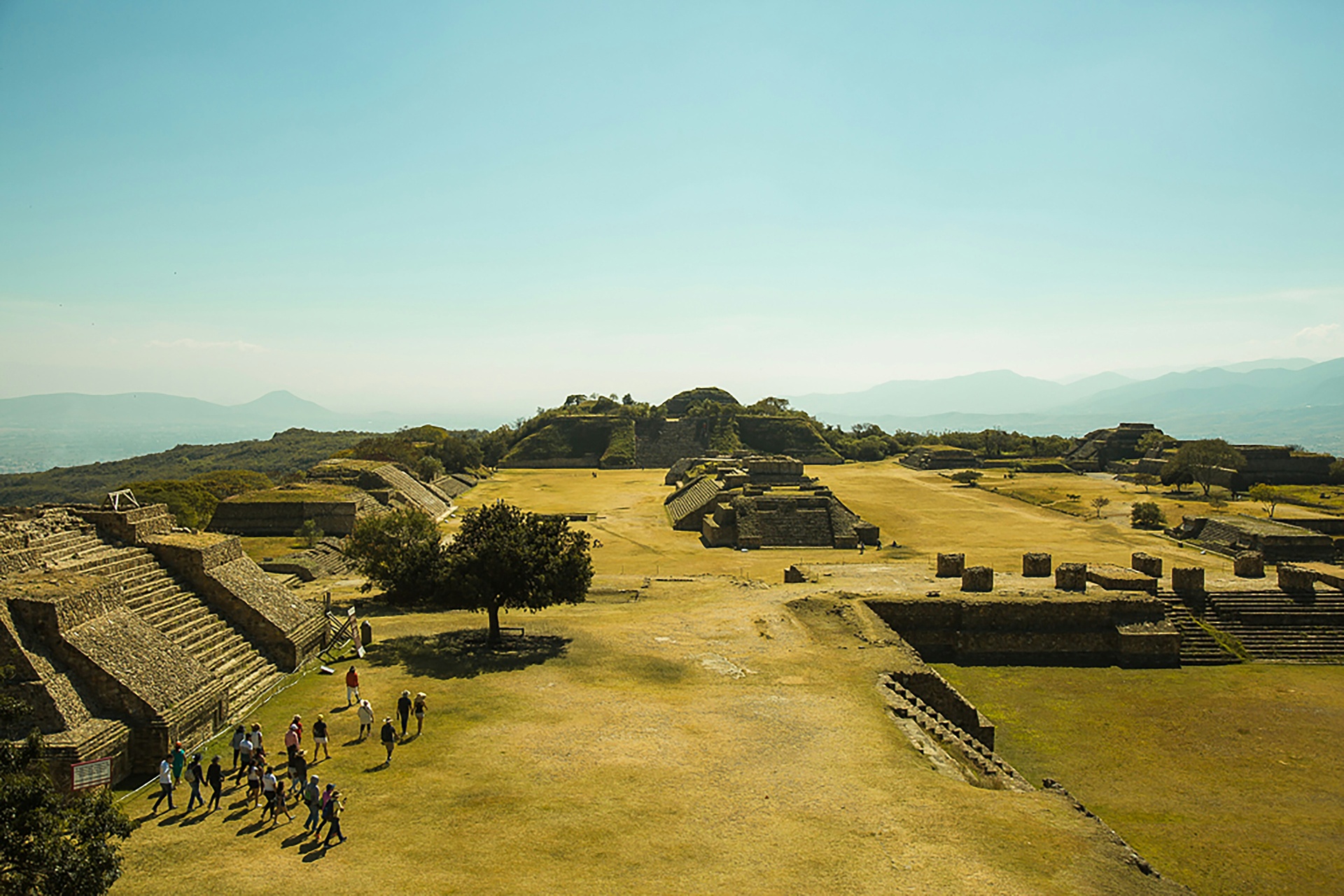 Ruinas zapotecas de Monte Albán en Oaxaca